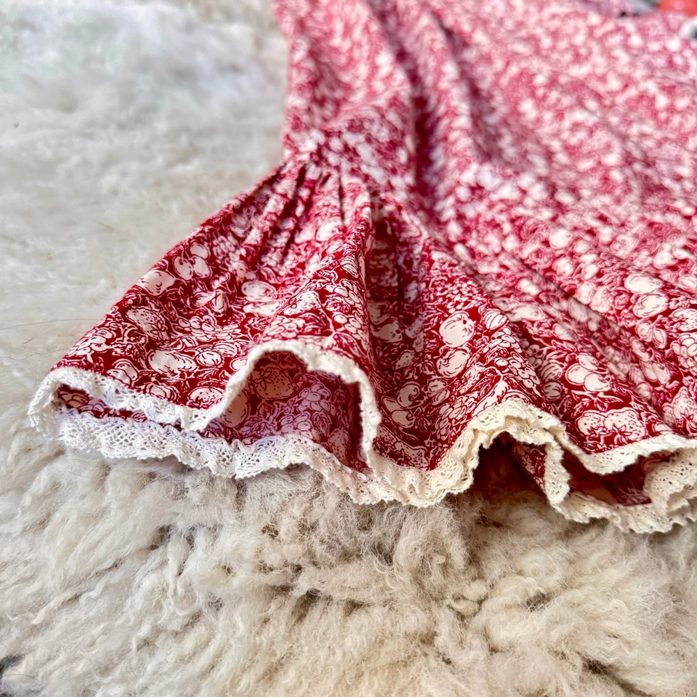 💋SOLD💋✨🍒DÔEN ‘Chaleur’ Nightgown Rouge Pomme Et Poire XS✨ - Picture 11 of 15